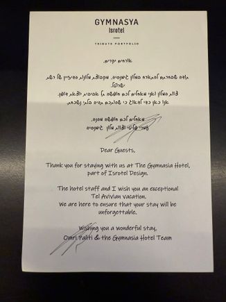 Welcome letter