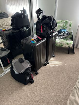 The winter bag and the summer bags are packed and closed ……. Just carry on to finish now 