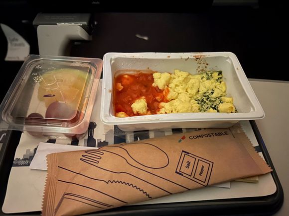 This is an absolute embarrassment of a breakfast meal. Probably the worst meal I had on AA in a while