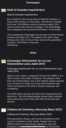 J Wine list HKG - BKK on app