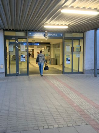 Into the station