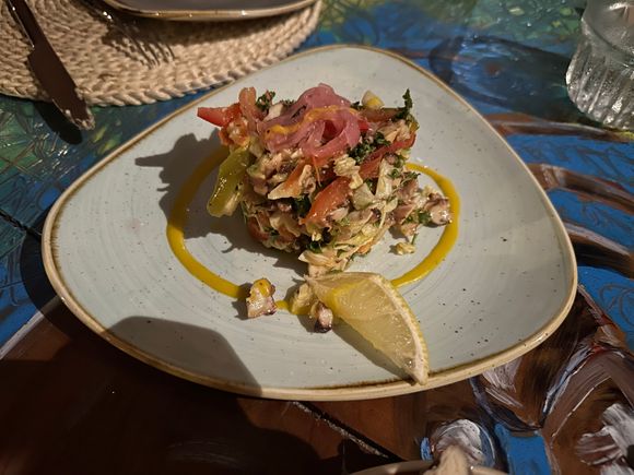 creole style octopus salad
