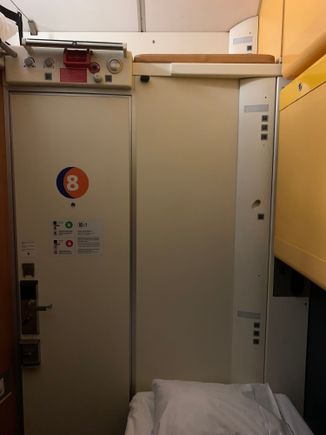 Looking from the window to the door
