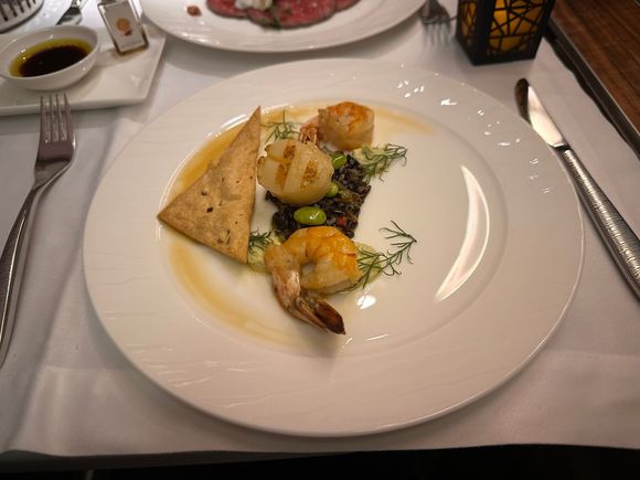 Scallop and prawn starter