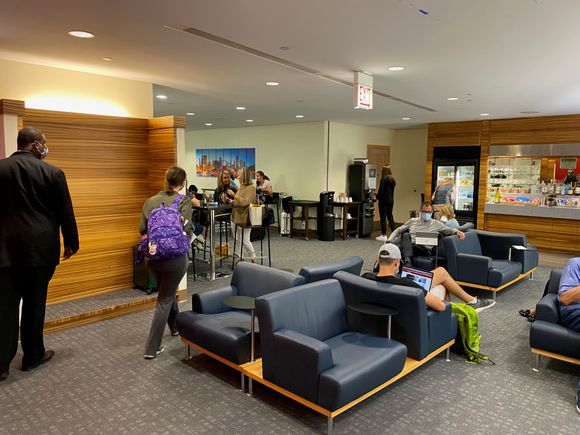 Interior of the Swissport lounge.