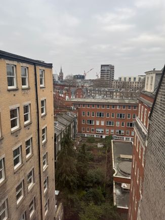 Room view (St Pancras clocktower in the background)