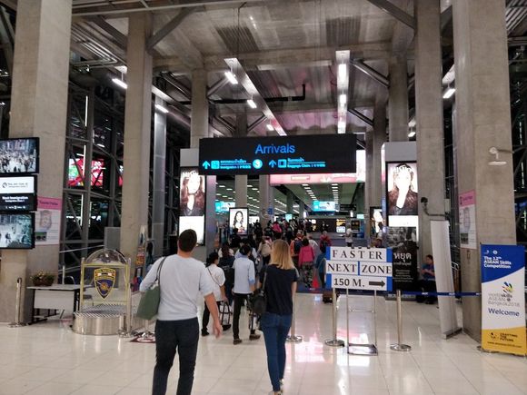Immigration hall, I went to the one advertized and there were no queues