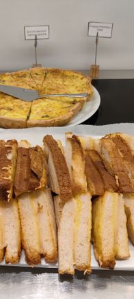 Halal quiche and croque monsieur 