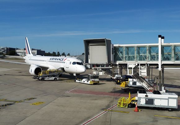 A quick view out on the apron at Terminal 2F at Paris Charles de Gaulle airport 
