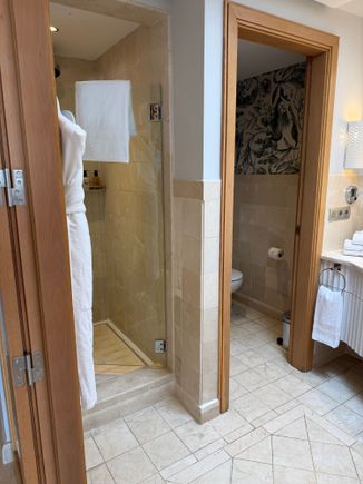 Shower and toilet
