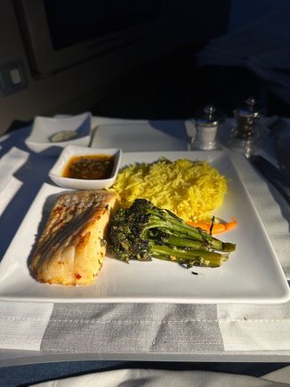 Sea bass. It was ok and probably spent a tad too long in the oven.  I’d still order again or try the stuffed chicken.  