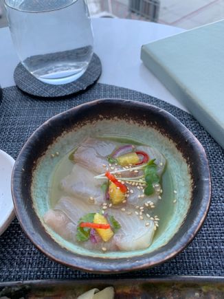 Hamachi crudo 