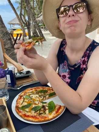 Pizza with peppers