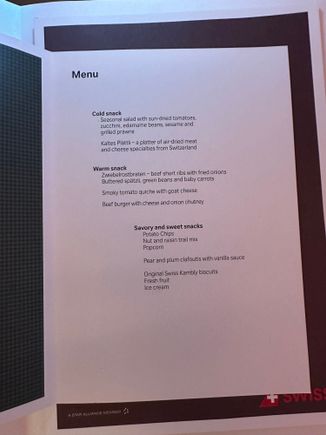 2nd serving prior to landing