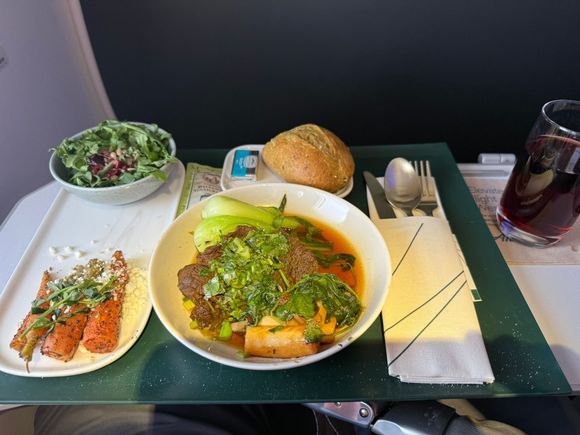 I rarely order beef on a plane