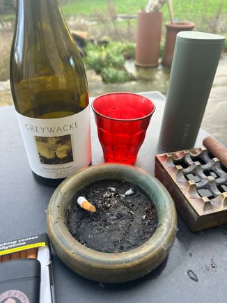 Greywacke NZ Sauvignon Blanc whilst listening to the football.