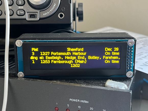 ….a real time mini train indicator (as per station) that can be changed to any station in the UK…