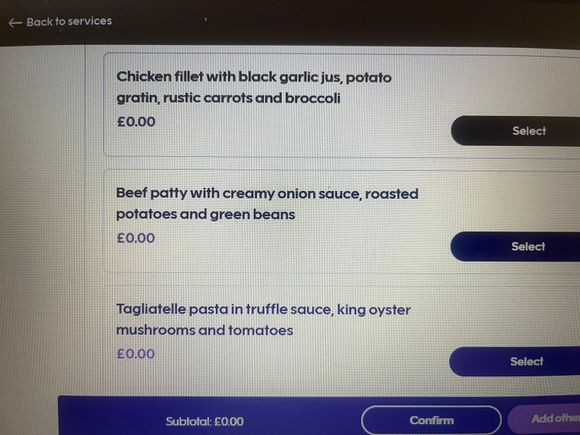 New meal options