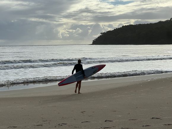 Surfing in Noosa Head, Oz