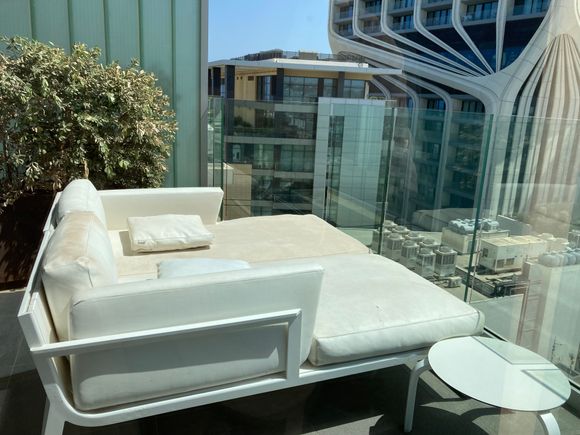 Balcony facing south east - south (upper floor)