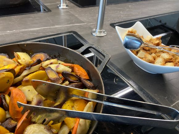 From the buffet:  hot items 