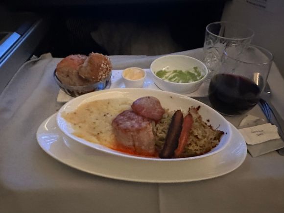 For main I went for the Pork. This was probably the most disappointing course of all the meals.  It wasn't too dry, but lacked something in flavour. Also the vegetables were hard to decipher, just all shedded.