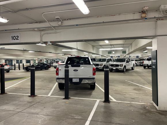 The Ford pick up closest to me is EA and the other side is ES. Not really much cars yesterday on ES beyond some pickups and a Mustang