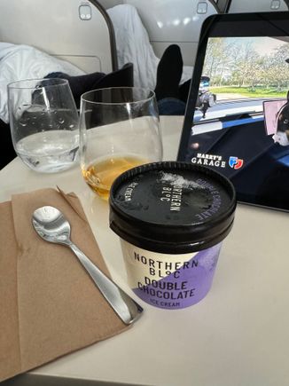 LHR-IAD midflight ice cream