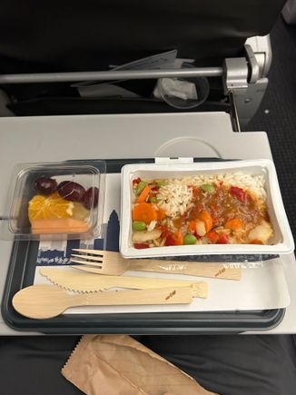 Pre landing light meal