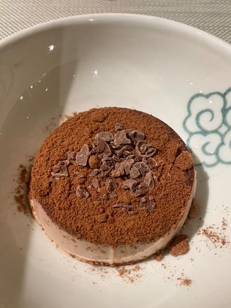 Milo dinosaur (a local hawker chocolate malt drink) panna cotta. Nice texture but nothing too special. 