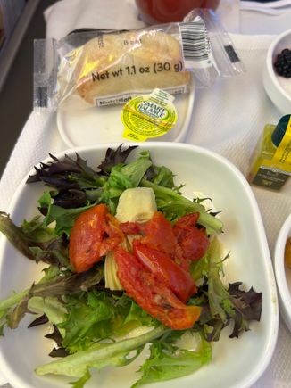 Salad (from the main menu) and dietetic bread/spread.