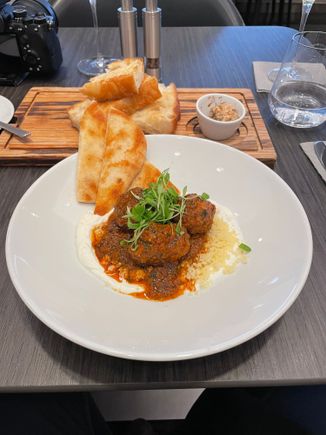 Middle eastern meatball; Abit over salted, but smell and spices were delicious.