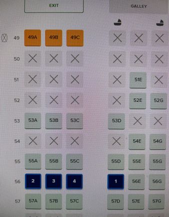 Current selection 3 + 1 on same row. He’s in 56D and kids are in 56A-C with the 7yr old on aisle since he’s likely to need the most “help” if any. 