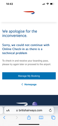 This is what I’m seeing for my flight tomorrow on the app and BA.com