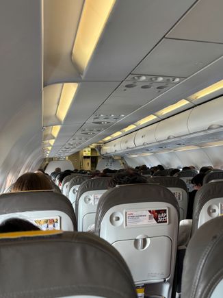 View from the middle of this Airbus A320