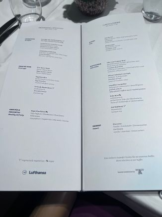 Food menu from First Terminal Feb 2023