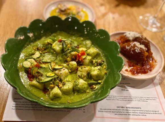 Pistachio gnocchi !