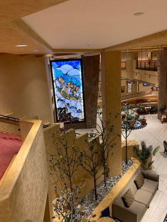 Main hotel lobby mural