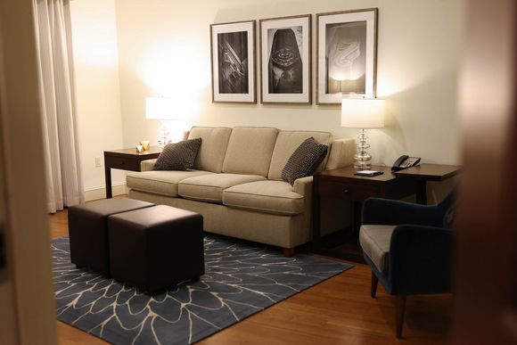 King ADA Suite living room connecting door (32-40" TV on opposite wall)