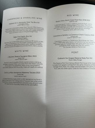 Wine list 