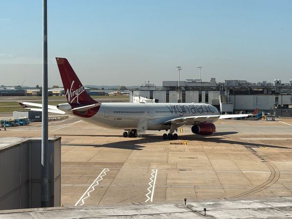 Virgin A330-300 G-VWAG pushing back for JFK