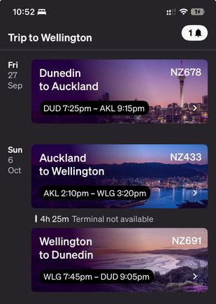 Sort your s#!t our Air NZ. Trip to Wellington….