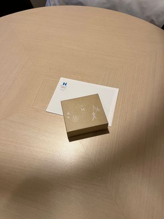 Form welcome letter plus small box of 3 tiny cookies