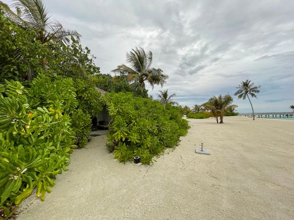 View from Villa 154 facing the jetty from beach entrance