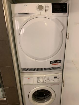 Washer and dryer. Luckily with English instructions given. 
