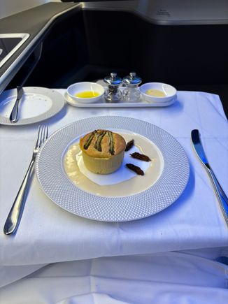 From light bites- as part of second meal offering. Mushroom pie.. pastry undercooked - cheap mushroom sauce. Very lacking 