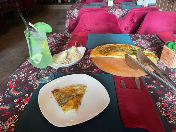 More Georgian food including Khinkali, Georgian dumplings. 