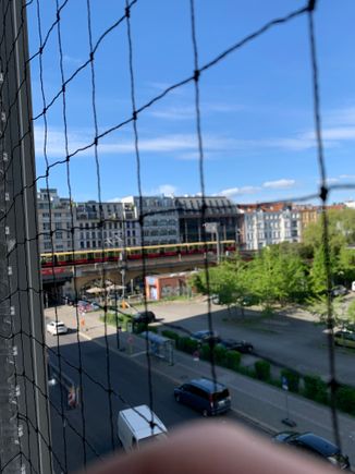 S bahn train pulling into Hackescher Markt SBahn station