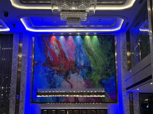 Art in the very busy reception bar