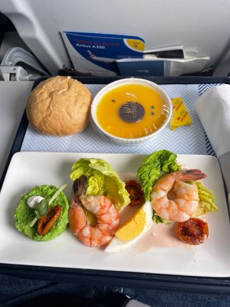 Prawn salad, LHR-EDI on 23/02